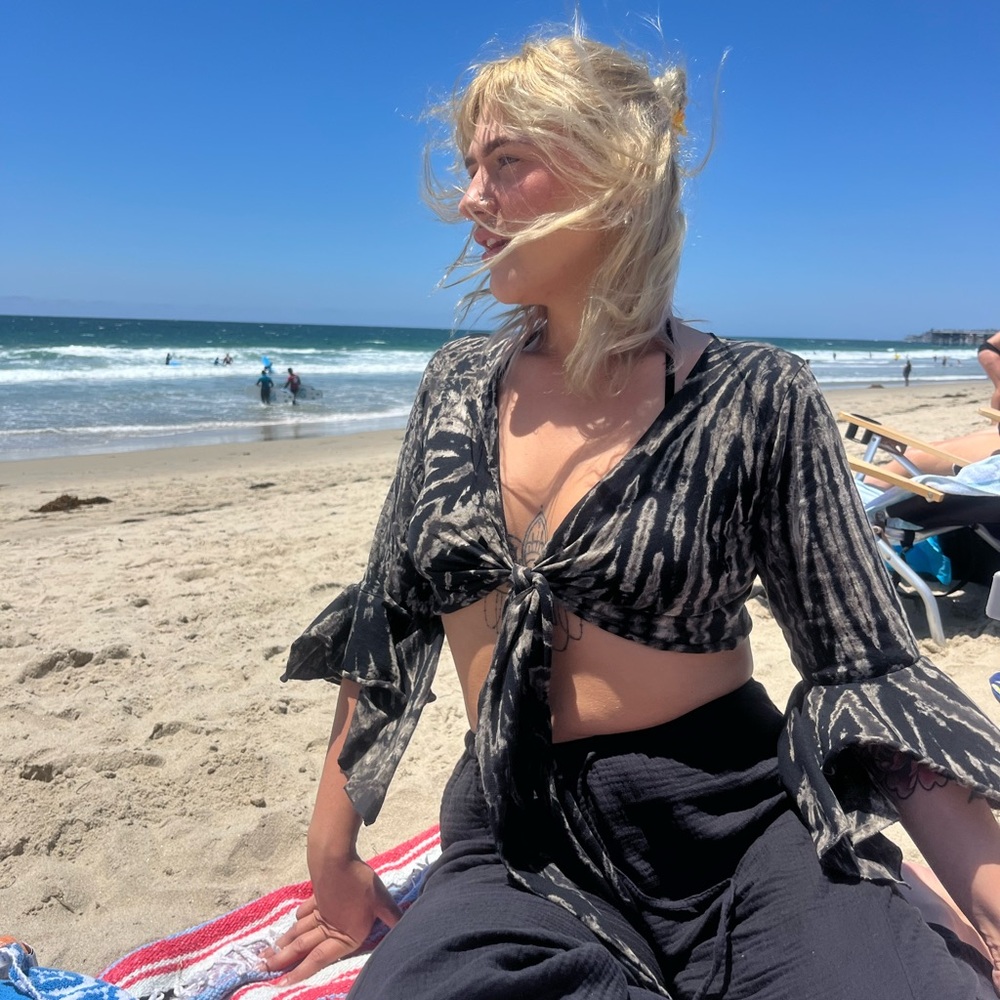 Boho Tie-Front Top